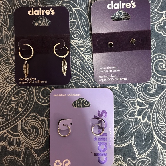 Three pairs of earrings - from Claire’s - Picture 1 of 5